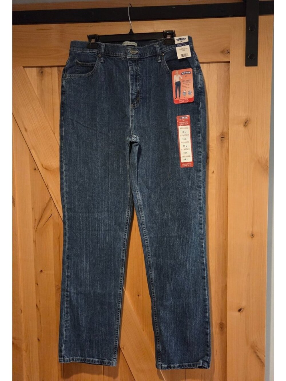 NWT RIDERS by Lee Instantly Slims You Relaxed Straight Leg Jeans! Size 16 Tall